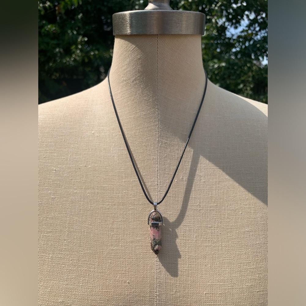 Handmade Genuine Stone Dagger Charm Amulet Necklace - Picture 14 of 14
